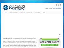 Tablet Screenshot of clawsoninsurance.com